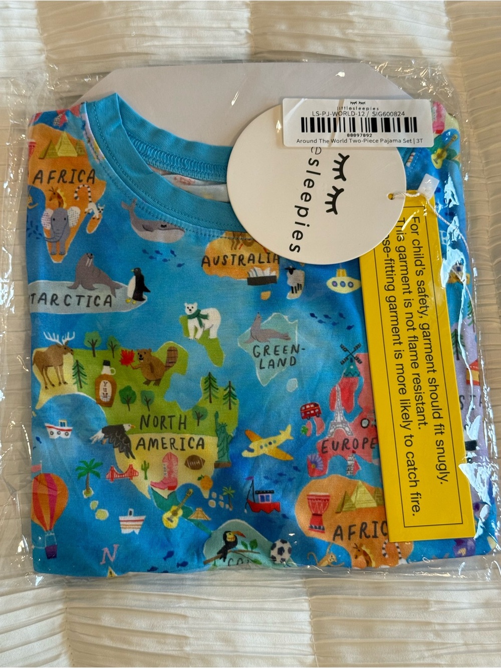 🌏Little Sleepies NWT Around The World Toddler PJ🌏